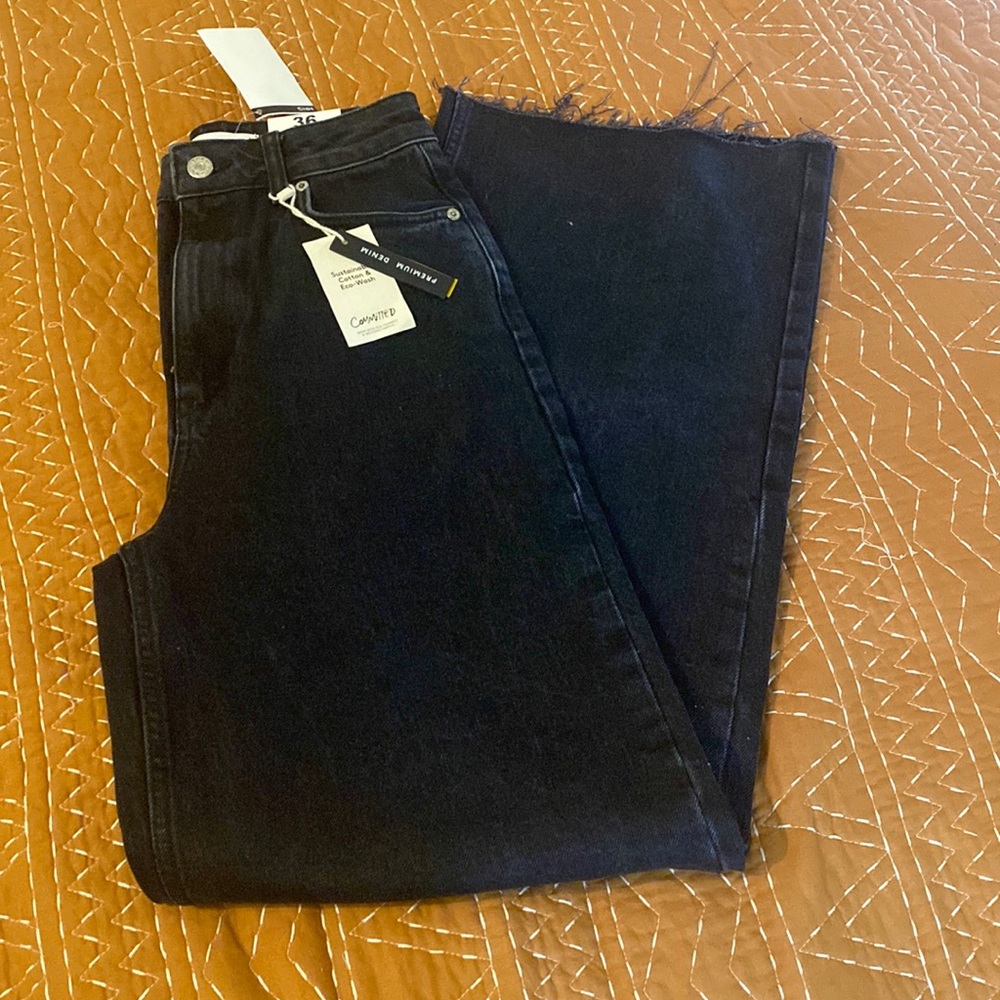 Mango high waist wide leg jeans